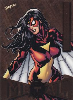 2021 SkyBox Metal Universe Marvel Spider-Man - Gold Light FX #87 Spider-Woman Front