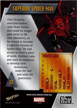 2021 SkyBox Metal Universe Marvel Spider-Man - Gold Light FX #88 Superior Spider-Man Back