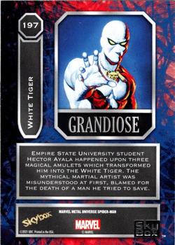 2021 SkyBox Metal Universe Marvel Spider-Man - Grandiose #197 White Tiger Back