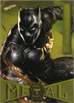 2021 SkyBox Metal Universe Marvel Spider-Man - Yellow FX #11 Black Panther Front