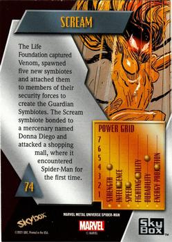 2021 SkyBox Metal Universe Marvel Spider-Man - Yellow FX #74 Scream Back