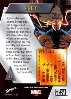 2021 SkyBox Metal Universe Marvel Spider-Man - Yellow FX #75 Sentry Back
