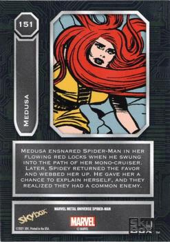 2021 SkyBox Metal Universe Marvel Spider-Man - Yellow FX #151 Medusa Back