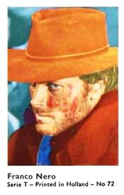 1969 Dutch Gum Serie T (Printed in Holland) #72 Franco Nero Front