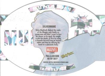 2021 SkyBox Metal Universe Marvel Spider-Man - Palladium #40P Silvermane Back