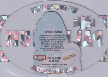 2021 SkyBox Metal Universe Marvel Spider-Man - Palladium #43P Spider-Woman Back