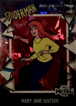 2021 SkyBox Metal Universe Marvel Spider-Man - Retro Animated Series Die Cut #AST-11 Mary Jane Watson Front