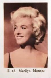 1962 Dutch Gum E Set (straight letters) #E65 Marilyn Monroe Front