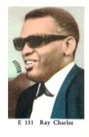 1962 Dutch Gum E Set (straight letters) #E131 Ray Charles Front