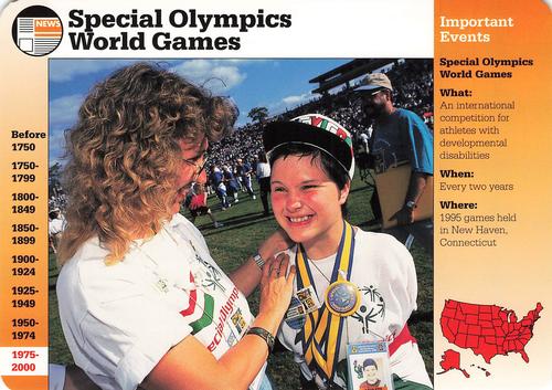 1996-97 Grolier Story of America Cards - Year in Review #A.9 Special Olympics World Games Front
