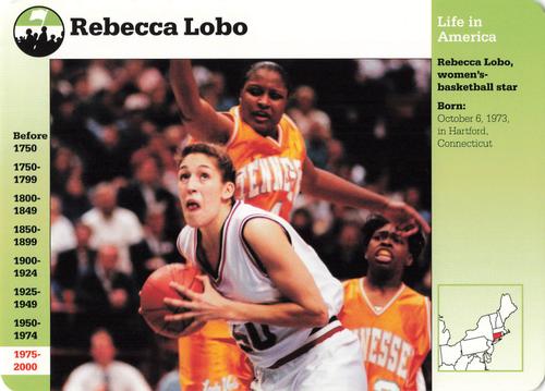 1996-97 Grolier Story of America Cards - Year in Review #A.11 Rebecca Lobo Front