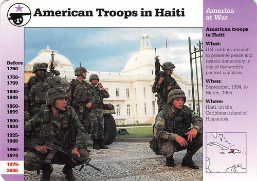 1996-97 Grolier Story of America Cards - Year in Review #A.15 American Troops in Hati Front