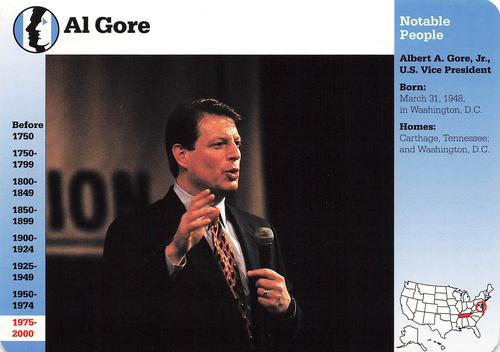 1996-97 Grolier Story of America Cards - Year in Review #B.5 Al Gore Front