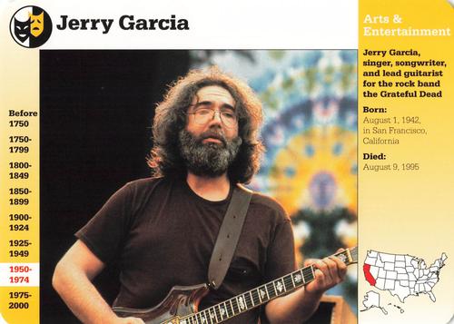 1996-97 Grolier Story of America Cards - Year in Review #B.18 Jerry Garcia Front