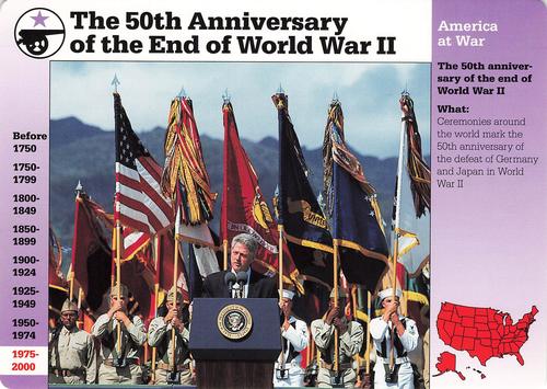 1996-97 Grolier Story of America Cards - Year in Review #C.14 The 50th Anniversary of the End of World War II Front