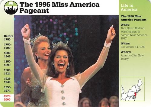 1996-97 Grolier Story of America Cards - Year in Review #E.2 The 1996 Miss America Pageant Front