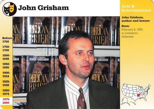 1996-97 Grolier Story of America Cards - Year in Review #E.10 John Grisham Front