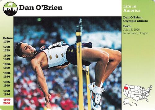 1996-97 Grolier Story of America Cards - Year in Review #E.18 Dan O'Brien Front