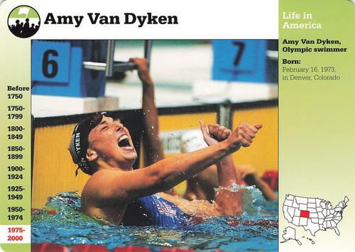 1996-97 Grolier Story of America Cards - Year in Review #E.19 Amy Van Dyken Front