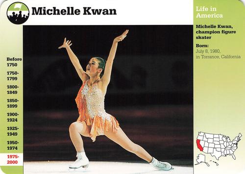 1996-97 Grolier Story of America Cards - Year in Review #F.13 Michelle Kwan Front