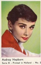 1960-69 Dutch Gum Serie B (Printed in Holland) #2 Audrey Hepburn Front