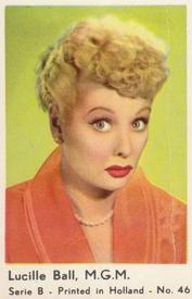 1960-69 Dutch Gum Serie B (Printed in Holland) #46 Lucille Ball Front
