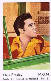 1960-69 Dutch Gum Serie B (Printed in Holland) #61 Elvis Presley Front
