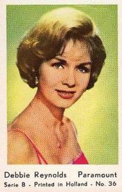 1960-69 Dutch Gum Serie B (Printed in Holland) #36 Debbie Reynolds Front