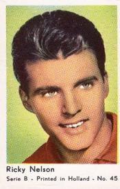 1960-69 Dutch Gum Serie B (Printed in Holland) #45 Ricky Nelson Front