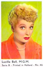 1960-69 Dutch Gum Serie B (Printed in Holland) #46 Lucille Ball Front