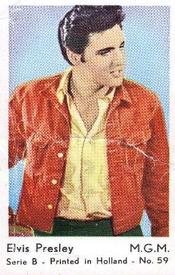 1960-69 Dutch Gum Serie B (Printed in Holland) #59 Elvis Presley Front
