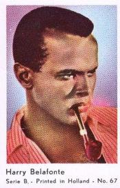1960-69 Dutch Gum Serie B (Printed in Holland) #67 Harry Belafonte Front