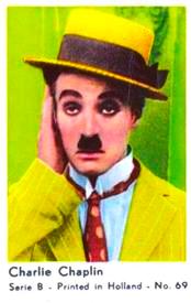 1960-69 Dutch Gum Serie B (Printed in Holland) #69 Charlie Chaplin Front