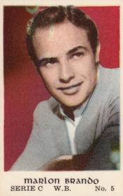 1950-59 Dutch Gum Serie C (Name in Script) #5 Marlon Brando Front