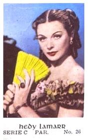 1950-59 Dutch Gum Serie C (Name in Script) #26 Hedy Lamarr Front