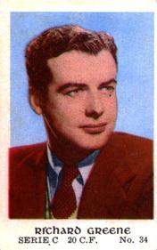 1950-59 Dutch Gum Serie C (Name in Script) #34 Richard Greene Front