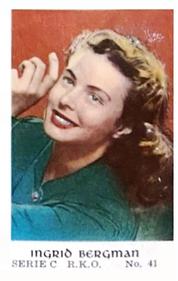 1950-59 Dutch Gum Serie C (Name in Script) #41 Ingrid Bergman Front