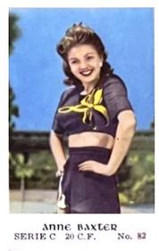 1950-59 Dutch Gum Serie C (Name in Script) #82 Anne Baxter Front