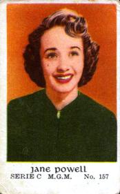 1950-59 Dutch Gum Serie C (Name in Script) #157 Jane Powell Front