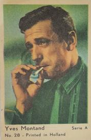 1964 Dutch Gum Serie A (Printed in Holland) #28 Yves Montand Front