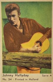 1964 Dutch Gum Serie A (Printed in Holland) #34 Johnny Hallyday Front