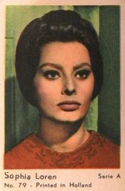 1964 Dutch Gum Serie A (Printed in Holland) #79 Sophia Loren Front