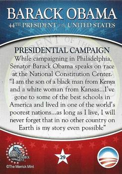 2009 Merrick Mint Barack Obama Commemorative #29 Barack Obama Back