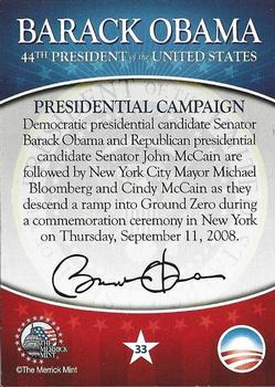 2009 Merrick Mint Barack Obama Commemorative #33 Barack Obama Back