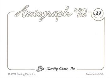 1992 Sterling CMA Country Gold Autograph Series #33 Highway 101 Back
