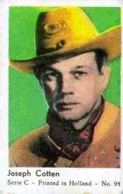1960-69 Dutch Gum Serie C - Name Only on Top Line (Printed in Holland) #94 Joseph Cotten Front