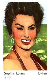 1950-59 Dutch Gum K Set (with Studio) #K117 Sophia Loren Front