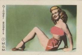 1952 Maple Leaf Gum Film Stars #7 Ginger Rogers Front