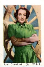 1952 Maple Leaf Gum Film Stars #9 Joan Crawford Front