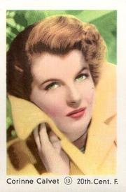 1952 Maple Leaf Gum Film Stars #13 Corinne Calvet Front